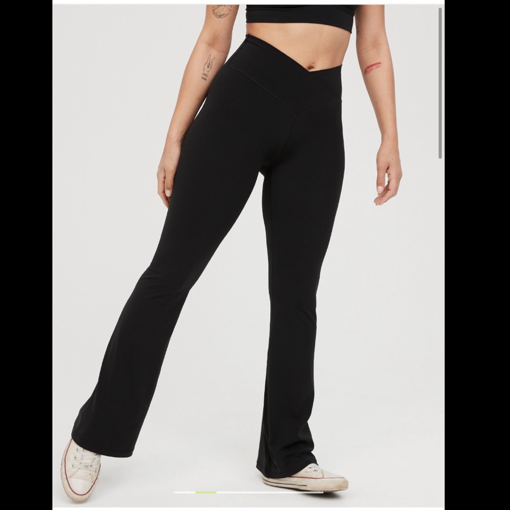 Offline by Aerie Crossover Flare Leggings